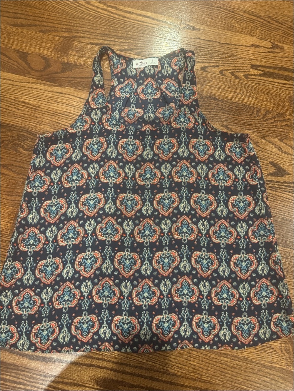 Holster Racerback Flowy Patterned Tank in Size Small Oversized Fit